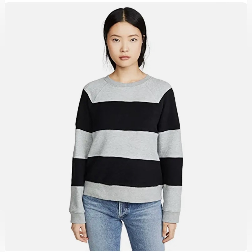 Joie Esmeray Striped Women’s Black & Grey Sweater Size Small